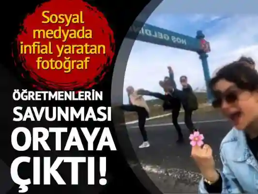 Erzurum'un Karayazı ilçesinde tabela önündeki fotoğrafları tepki toplamıştı! Öğretmenler hakkında soruşturma başlatıldı 4
