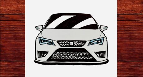 ‏How to Draw Seat Leon Sports Car – Easy Cars Drawing – Seat Leon Araba Çizimi