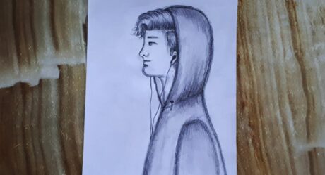 BOY WITH EARPHONES DRAWING FOR BEGINNERS / MÜZİK DİNLEYEN KAPŞONLU ERKEK ÇİZİMİ (BAŞLANGIÇ SEVİYESİ)