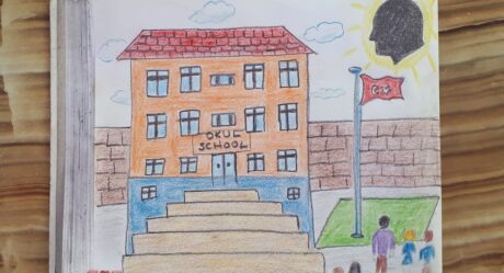 Çok kolay okul nasıl çizilir / Okul çizimi / How to draw a school / Easy school drawing