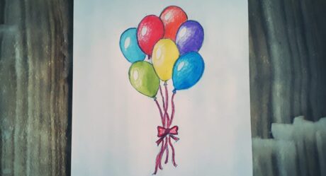 EASY SHINY COLOURED BALLOONS DRAWING / BALLOON DRAWING / ÇOK KOLAY PARLAK RENKLİ BALON ÇİZİMİ