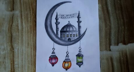 EID MUBARAK RAMADAN DRAWING / MOSQUE DRAWING / RAMAZAN ÇİZİMİ / RAMAZAN RESMİ / CAMİİ RESMİ