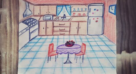 HOW TO DRAW A KITCHEN / KITCHEN DRAWING / KITCHEN COLORING / MUTFAK NASIL ÇİZİLİR / MUTFAK ÇİZİMİ