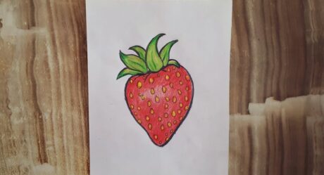 HOW TO DRAW AN EASY STRAWBERRY / EASY FRUİT DRAWİNG / ÇİLEK NASIL ÇİZİLİR / KOLAY MEYVE ÇİZİMİ