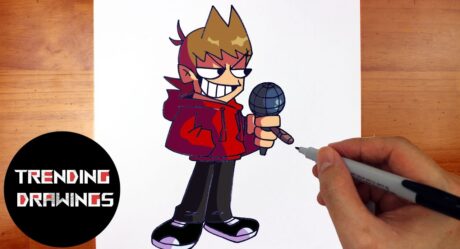 Comment dessiner un personnage FNF MOD – Tord Challenge Edd Easy étape par étape