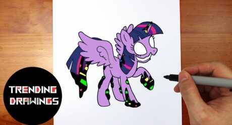 How To Draw FNF MOD Character – Twilight Sparkle Corrupted Easy Step by Step