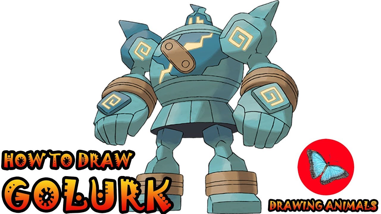 How To Draw Golurk Pokemon Drawing Animals