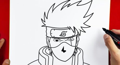 How To Draw Kakashi Hatake easy steps