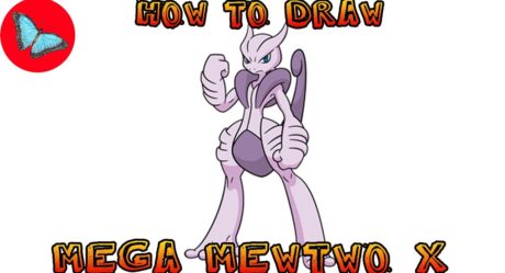 Comment dessiner Mega Mewtwo X Pokemon | Dessiner des animaux