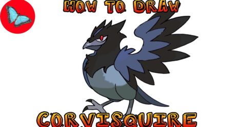 How To Draw Pokemon – Corvisquire | Drawing Animals