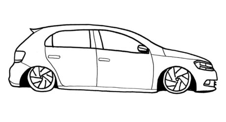 How To Draw Volkswagen Golf Step by Step – Volkswagen Golf Araba Çizimi – Çizim Mektebi Car Drawing