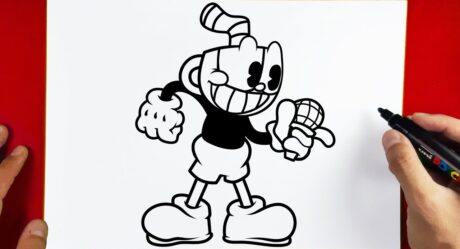 Comment dessiner Cuphead exe FNF (Threefolding Knockout) Friday Night Funkin
