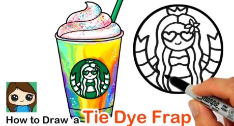 Comment dessiner un Frappuccino Tie-Dye Starbucks | Série d’art d’été #5