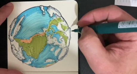 How to draw a globe | A globe drawing