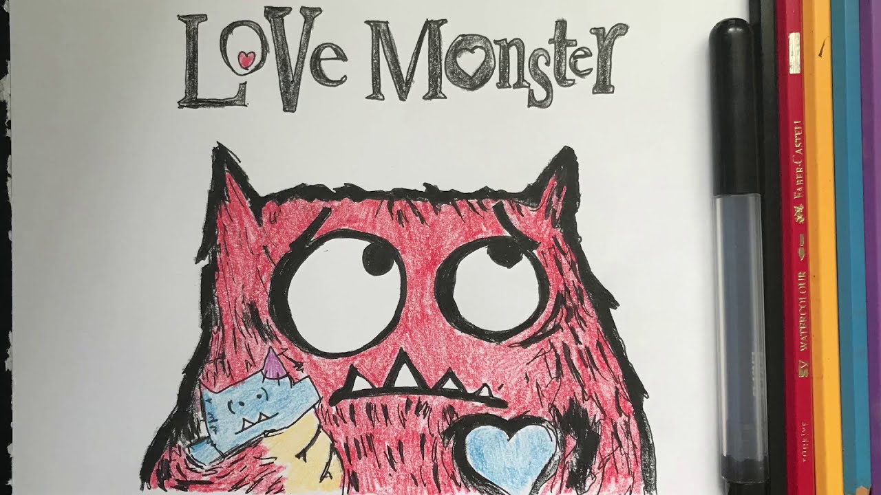 How to draw a love monster a love monster drawing