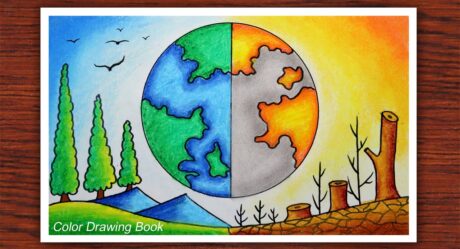 Comment dessiner une affiche de la journée mondiale de l’environnement, Sauvez la nature en dessinant facilement
