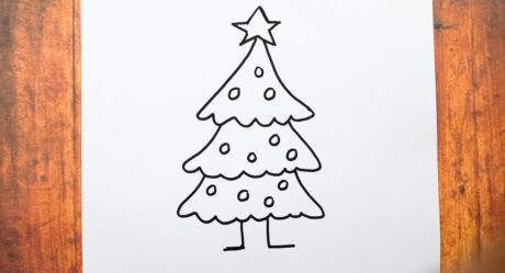 Kolay Yılbaşı Ağacı Nasıl Çizilir, Çizim Saati Art Sevimli Çizimler, How To Draw Easy Christmas Tree