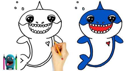 Köpek Balığı Çizimi How to Draw Cute Shark