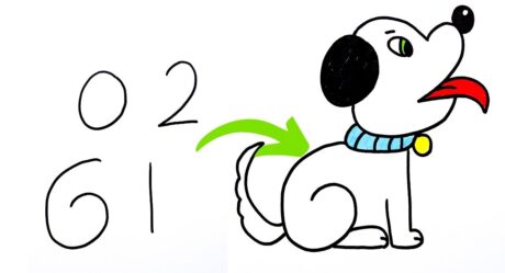 Sayılarla Çok Kolay Köpek Çizimi 2022, Köpek Nasıl Çizilir, Çocuklar için Sayılardan Hayvan Çizmek