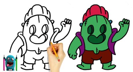 Spike Çizimi How to Draw Brawl Stars