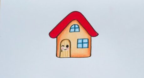 สอนวาดรูปบ้านแบบง่ายๆ ||drawing a house easy for beginner