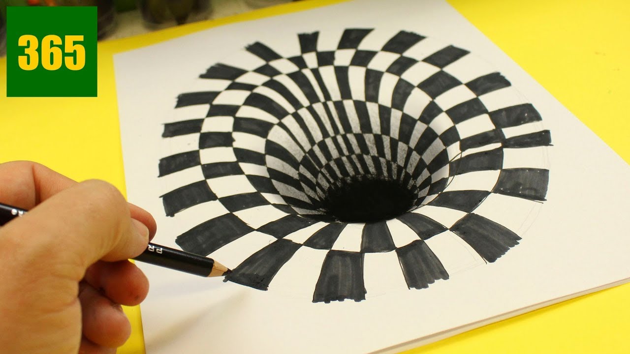 Comment dessiner une Illusion d'optique - Trou - Tutoriel