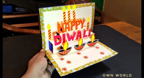 DIY Diwali Greeting Card / Handmade Diwali card making ideas / How to make greeting card for Diwali