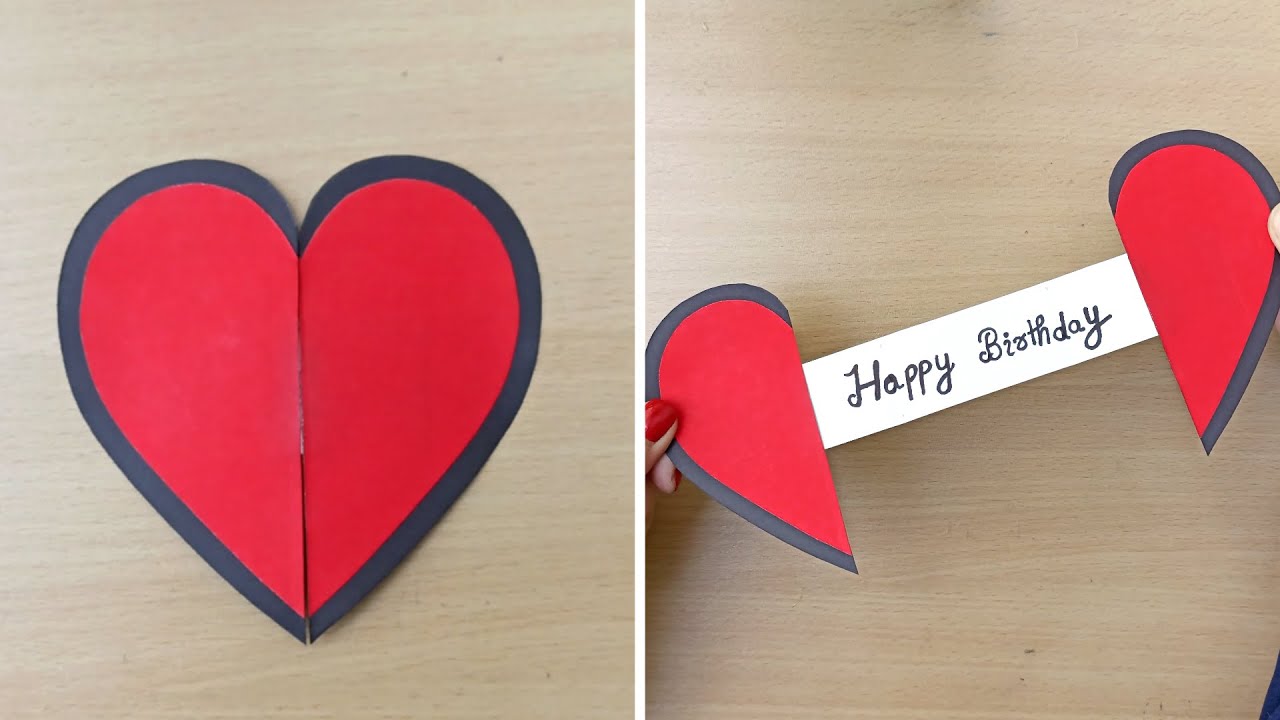 Diy How To Make Special Birthday Card Beautiful Handmade Birthday Card T Idea Heart Card