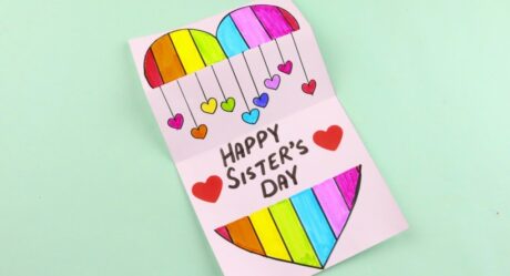 Easy & beautiful card for sister's day / Easy Sister's day card making handmade | Sister's Day Card