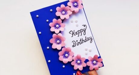 Very easy : How to make Birthday greeting card//DIY Beautiful Handmade Birthday greeting card idea