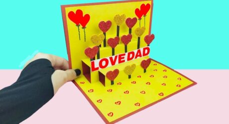 Beautiful POP UP Fathers Day Greeting Card Idea | DIY Birthday POP-UP card |father’s day card