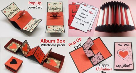 4 Valentine Day Cards | Valentine Cards Handmade Easy | Greeting Cards Latest Design Handmade | #417