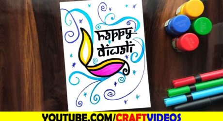 HAPPY DIWALI GREETING CARD DRAWING