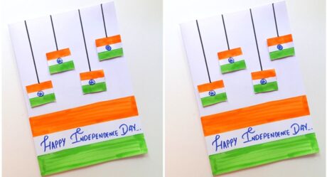 3D Indian Flag Independence Day Card Idea • easy beautiful card for independence day • 15 August