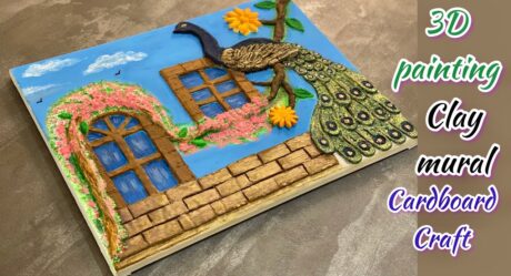 3D painting | mural painting | Cardboard craft | beautiful wall Decoration idea |canvas art & craft