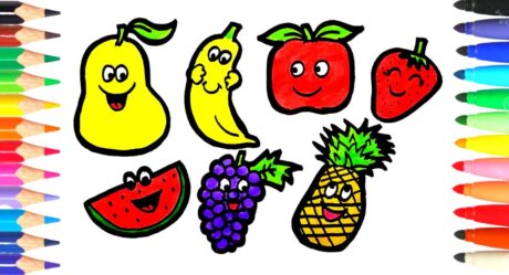 Apprendre à Dessiner Des Fruits | Comment Dessiner 7 Fruits | Dessin Fruits Facile | Dessin Facile