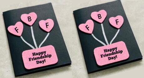 Beautiful Friendship Day card| Easy Card idea for Best Friend | Black pink card ideas | DIY Gift