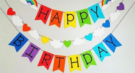 Beautiful Happy Birthday Banner Making Idea • Birthday Decoration Idea • birthday decoration at home