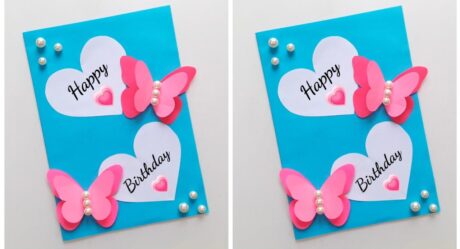 Beautiful butterfly Birthday Card Making • easy diy birthday card 2021 • birthday card for Sister