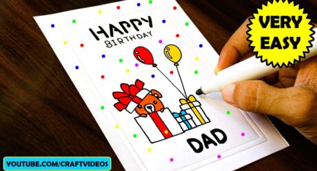 Birthday Card Drawing Easy #Shorts #BirthdayCard #Drawing