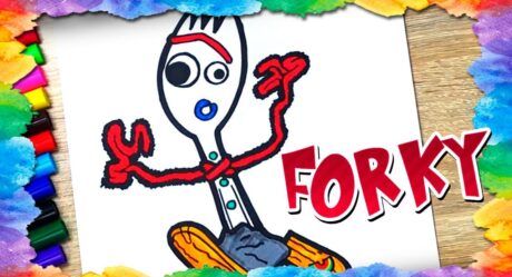 HOW TO DRAW FORKY FROM TOY STORY 4 | How to draw a forky from toy story 4