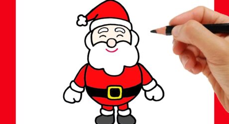 How to draw Santa Claus easy step by step | The easiest way to draw Santa Claus