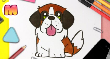 COMO DIBUJAR UN PERRO SAN BERNARDO KAWAII Dibujos kawaii faciles Aprender a dibujar un perro