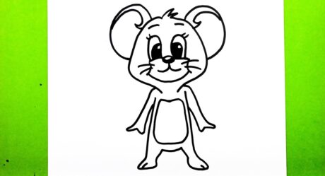 Çocuklar İçin Çok Kolay Adım Adım ''Tom ve Jerry'' Jerry Çizimi, Kolay Çizimler, Nasıl Çizilir