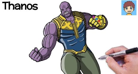 Comment Dessiner Thanos et Gant de l'infini Facilement – Dessin Facile a Faire – Dessin Thanos