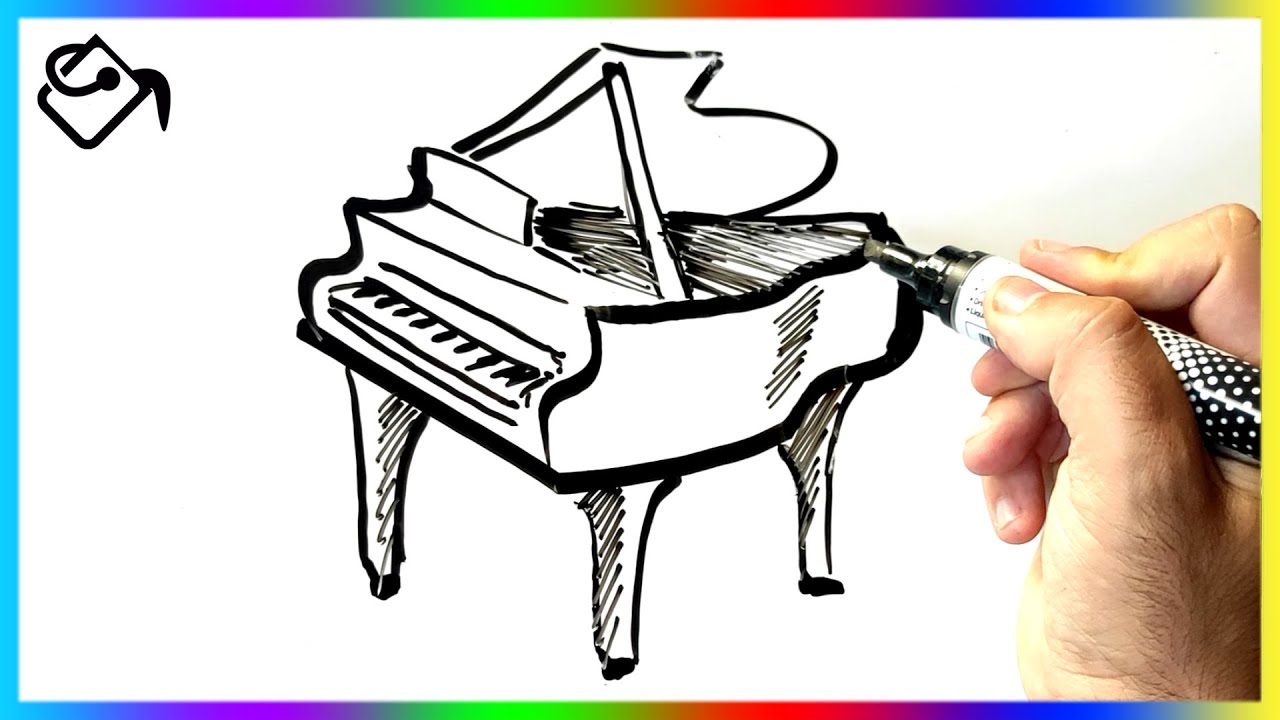 Comment dessiner un PIANO facile à dessiner