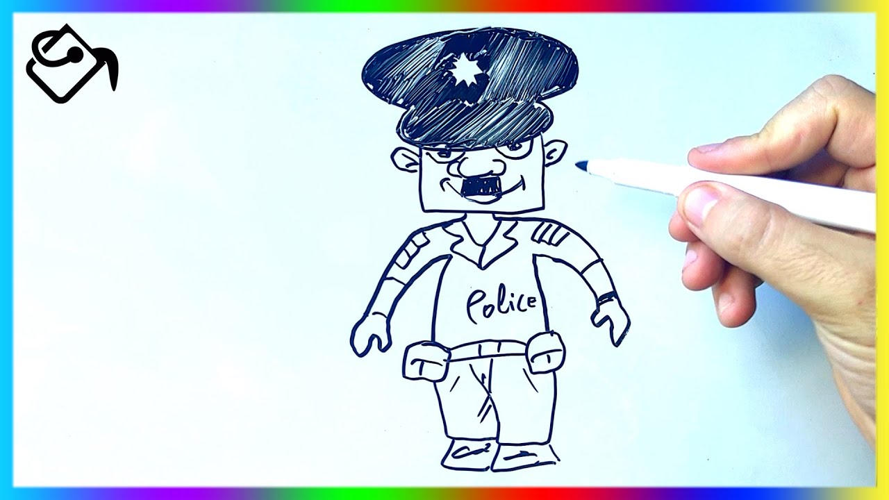 Comment dessiner un policier facile
