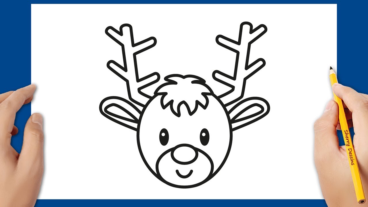 Comment dessiner un renne de Noël étape par étape