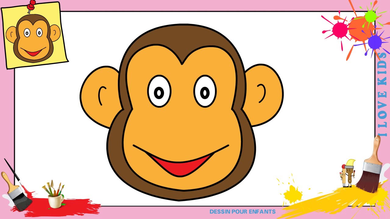 Comment dessiner un singe (visage) 2 FACILEMENT etape par etape