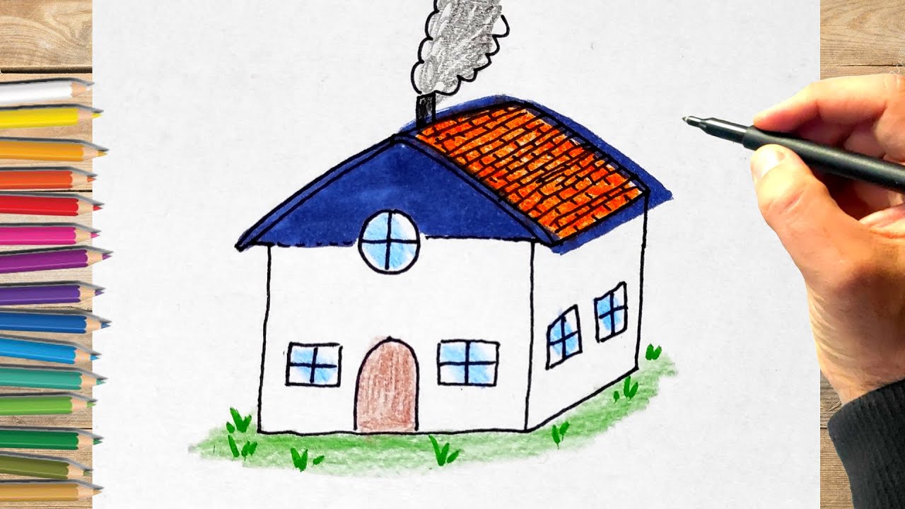 Comment dessiner un toit de maison dessin facile en 3d